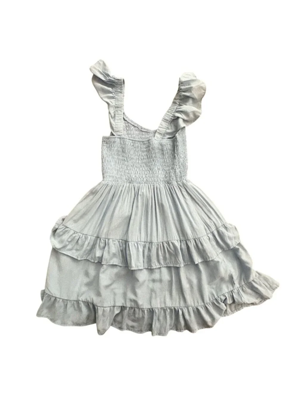 Melliflo Ruffle Strap Babydoll Smocked Mini Sundress-Light Blue-Small-GUC - Picture 6 of 7